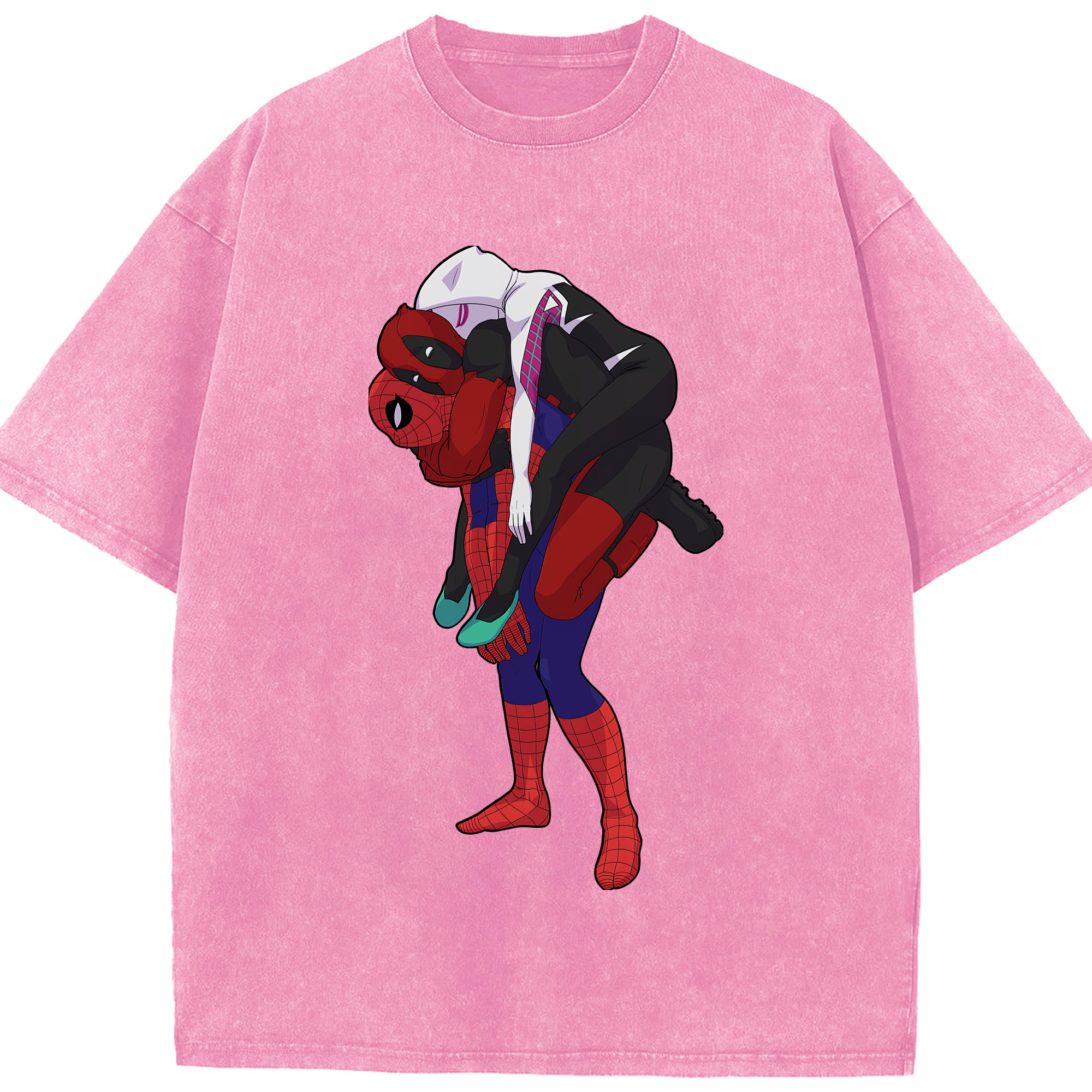 （画像用） Deadpool デッドプール 綿100% ヴィンテージ風 半袖Tシャツ（フロントプリント）